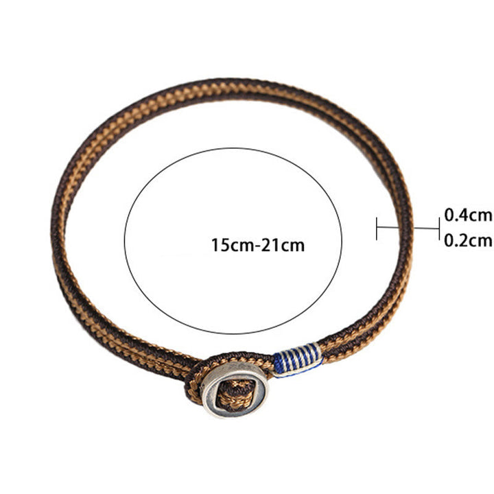 Armband 925 Silber - Schutz Knoten Geflochten
