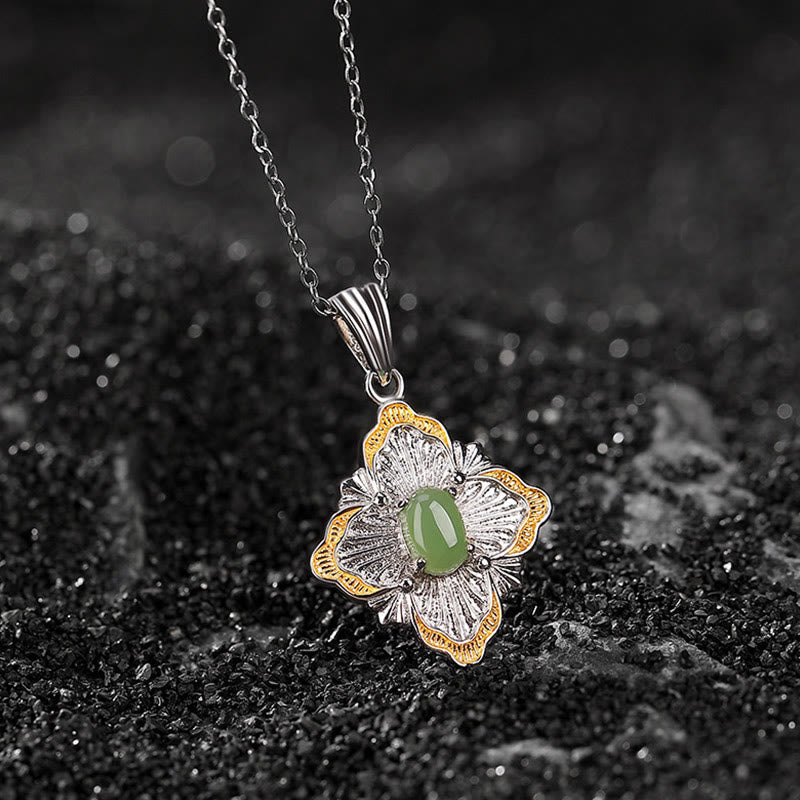 Kette Jade Sterling Silber Heilung