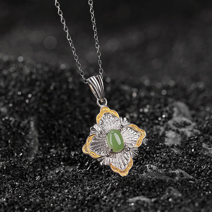 Kette Jade Sterling Silber Heilung