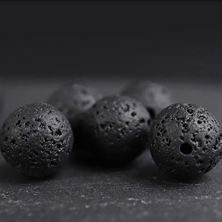 Armband Lava Stein Ebenholz Tigerauge - Heilung