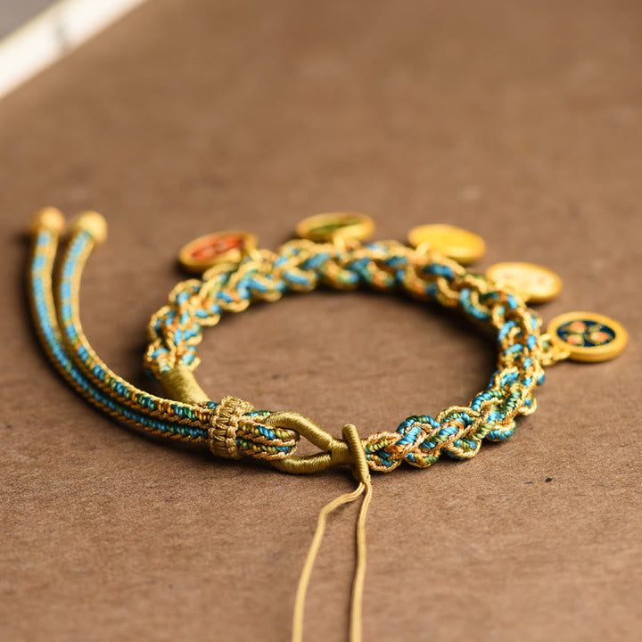 Armband Five Five – Glück & Wohlstand mit türkisen Elementen und Golddetails