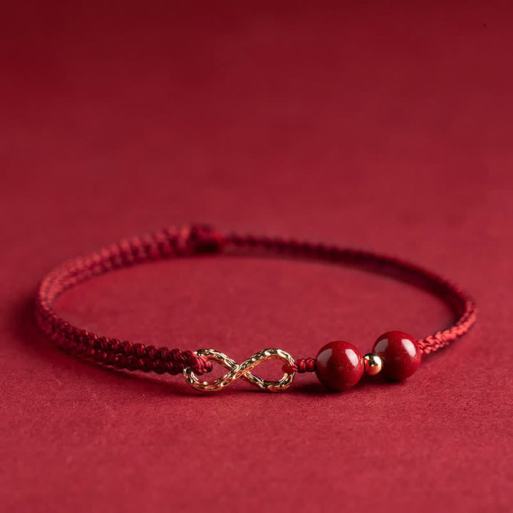 Armband Rotes Band Gold Infinity Symbol