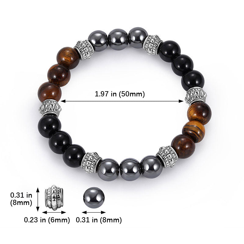 Armband Tigerauge Hämatit Glück Heilung