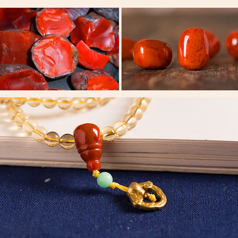 Rote Achat Mala 925 Silber Armband mit Buddhafigur Anhänger.