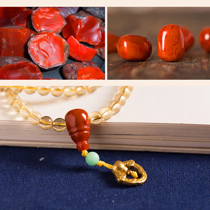 Rote Achat Mala 925 Silber Armband mit Buddhafigur Anhänger.