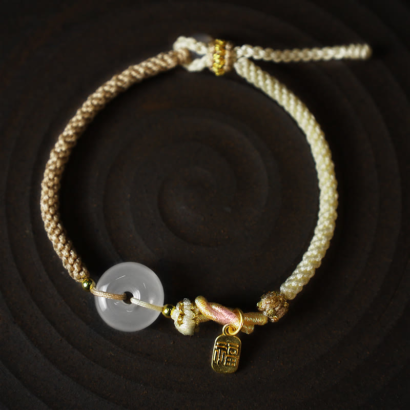 Armband Achat – Schutz & Glück, grauer Stein, goldfarbene Perlen, elastisch.