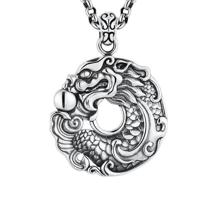 Silber Drachen Anhänger Design Vintage