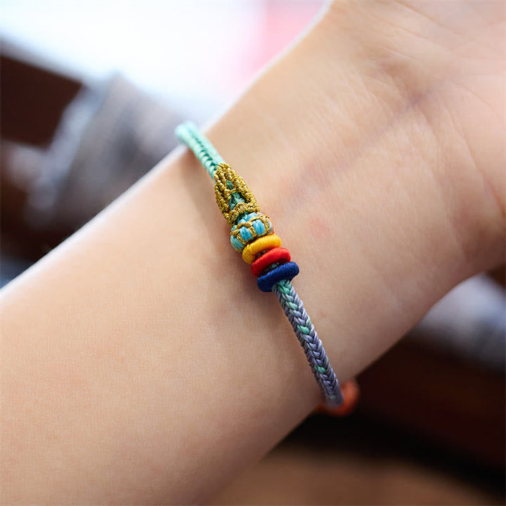 Armband Geflochten Friedensknoten – Schutz & Glück am Handgelenk, bunte Perlen
