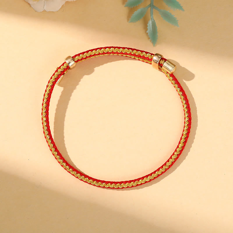 Rotes und goldenes Armband Bunt Zongzi Glück elastisch Handgelenk getragen