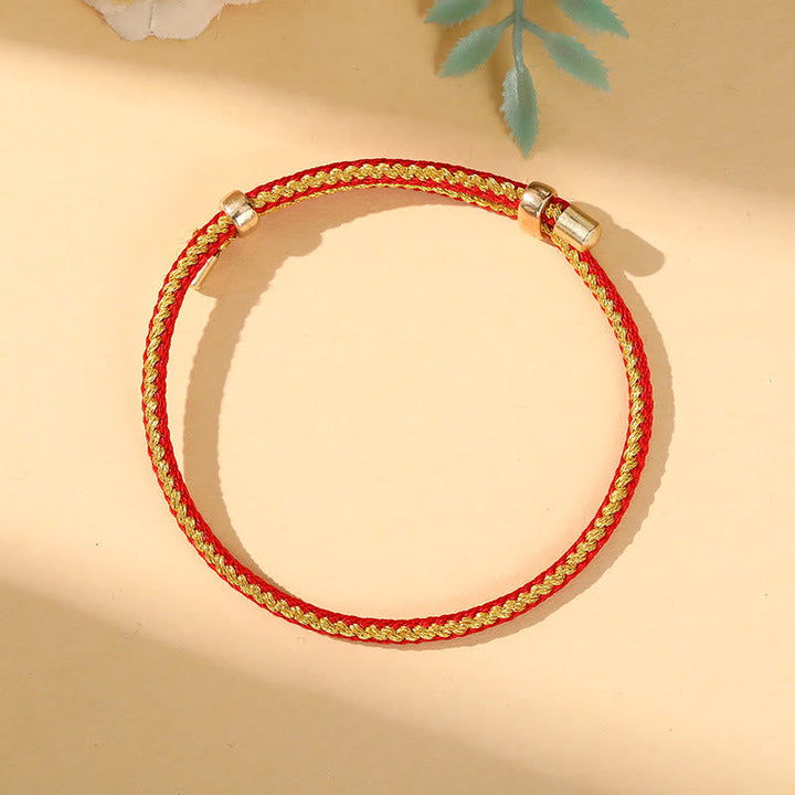Rotes und goldenes Armband Bunt Zongzi Glück elastisch Handgelenk getragen