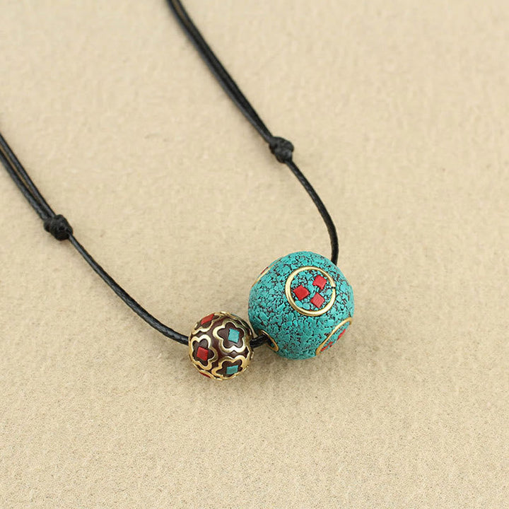 Türkis Kette Perle Buddha Tibet Energie Spirituell