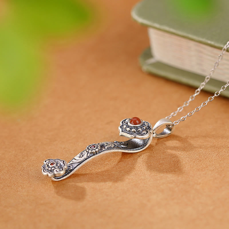 Kette Ruyi Rot Achat Ornamental