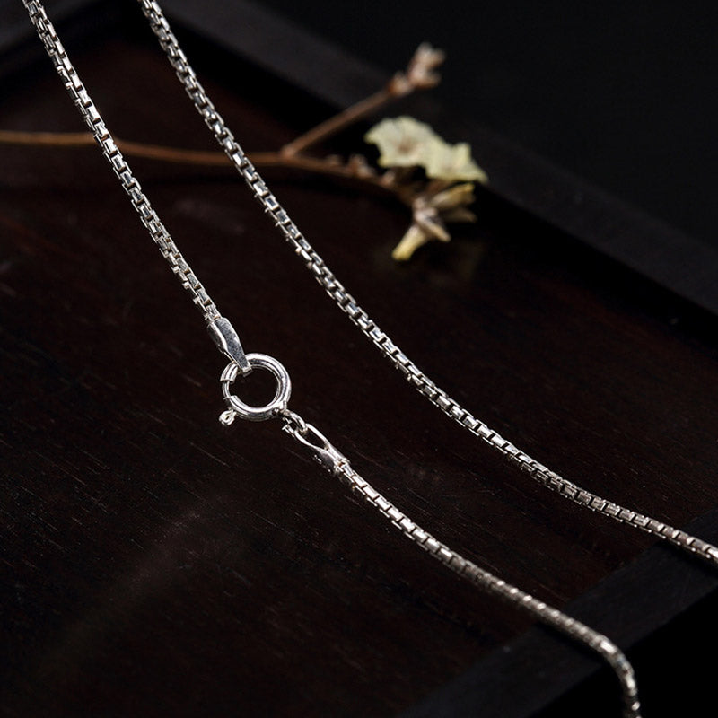 Kette Silber Boxchain Verschluss filigran Schmuck
