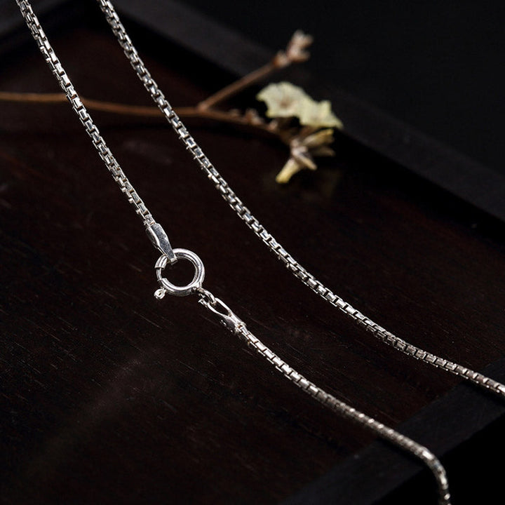 Kette Silber Boxchain Verschluss filigran Schmuck
