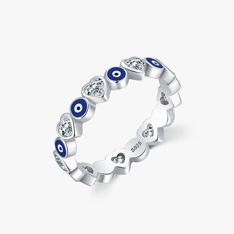 Silbernes Armband Böses Auge – Glück mit Zirkonia Steinen elegant.