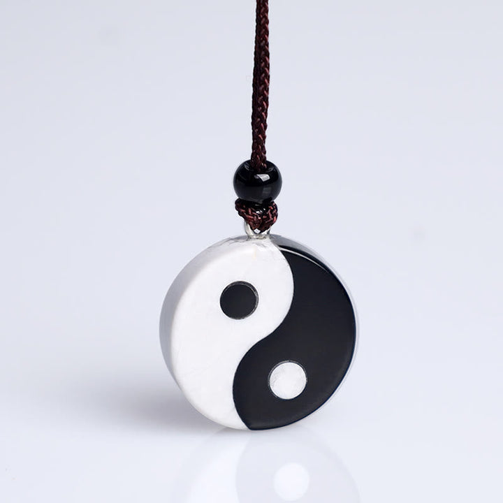 Yin Yang Anhänger Obsidian Kraft Symbol Stärke