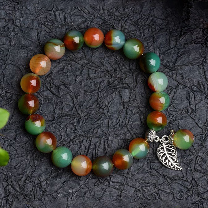 Armband Grüner Achat Tibet Heilung