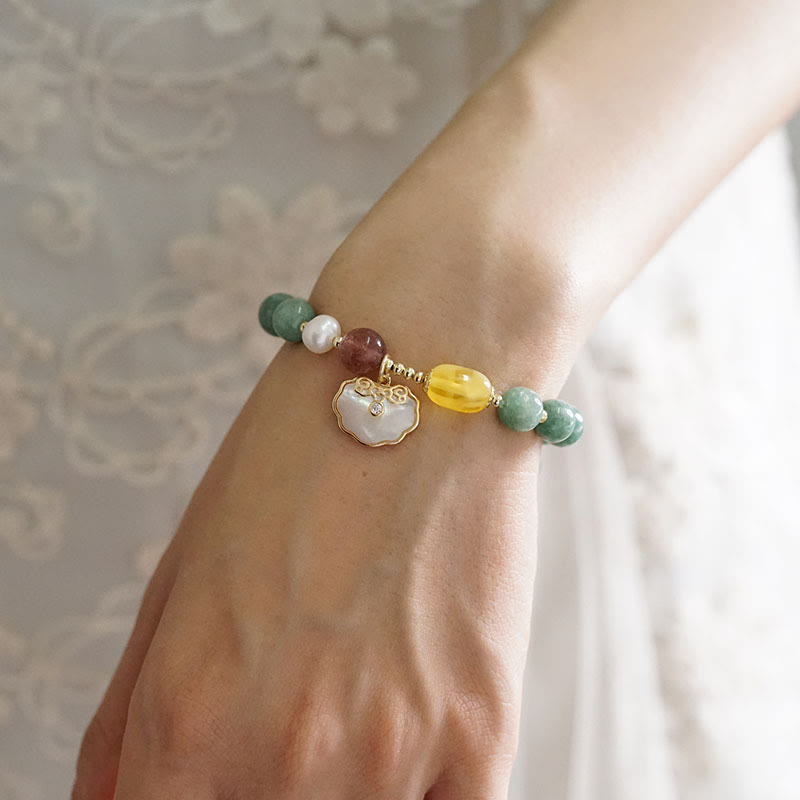 Armband Jade Seemuschel – Glück & Harmonie
