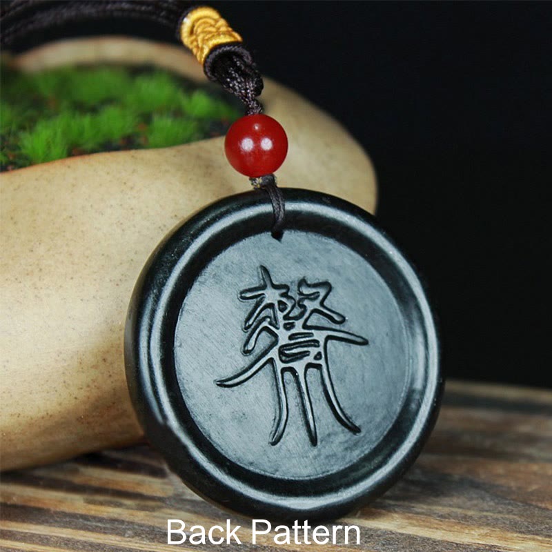 Anhänger Hetian-Jade Yin Yang Natur – Glück