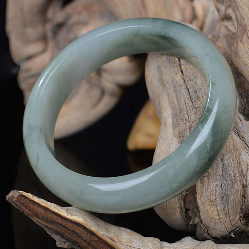 Jade Armband Glück Heilung Energie Naturstein grünes Armreif elegant