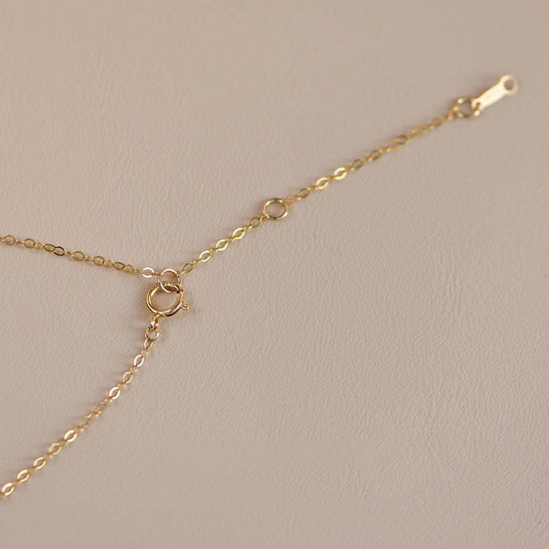 Kette Gold Verschluss Federring filigran Gliederkette