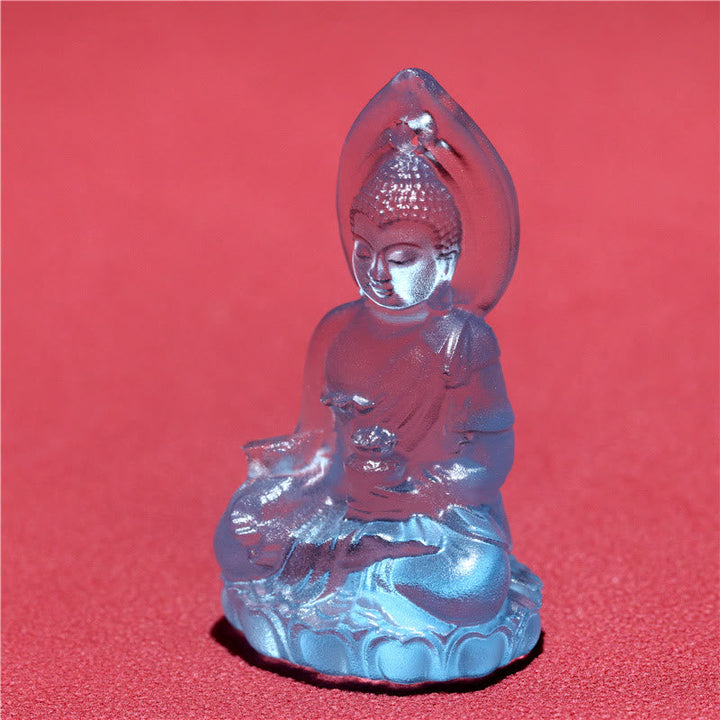 Liuli Medizin-Buddha Anhänger Kette Weisheit Kristall