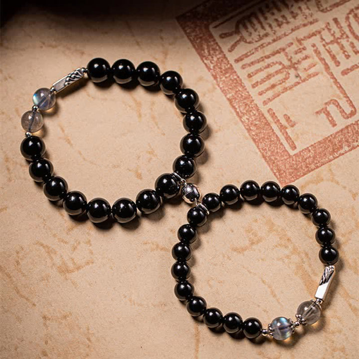 Armband 925 Silber Mondstein Paar – Stärke – Bild 8