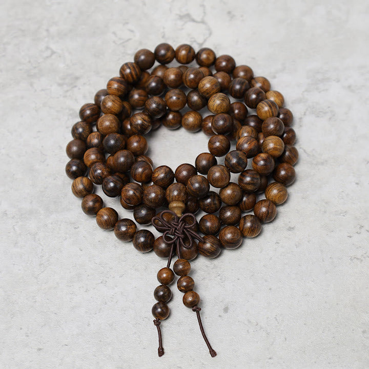Mala 108 Perlen Sandelholz - Gebet Meditation