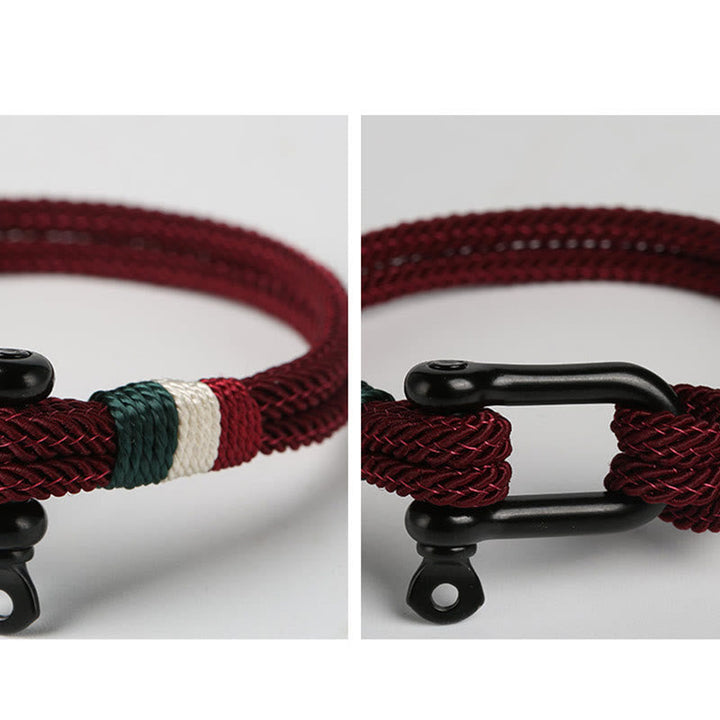 Rotes Armband Glück Stainless Stahl – Glück mit schwarzem Verschluss
