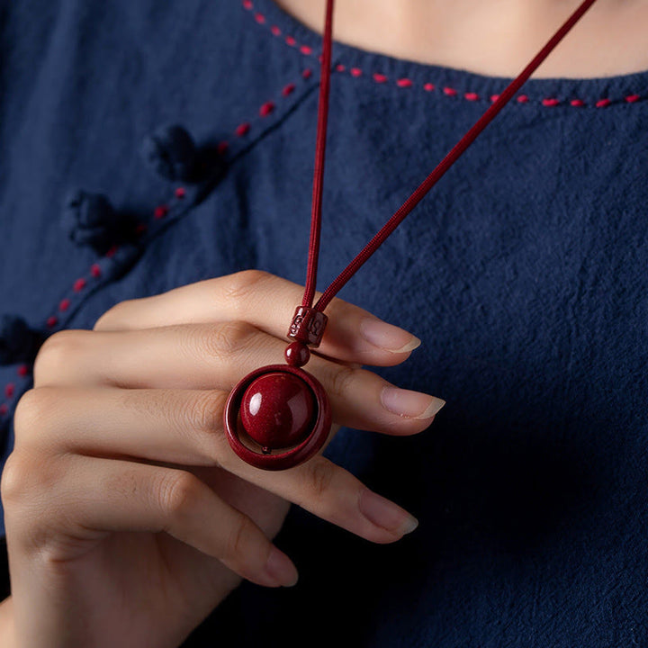 Rote Zinnober PiXiu Kette mit Edelstein Glück Segen Anhänger