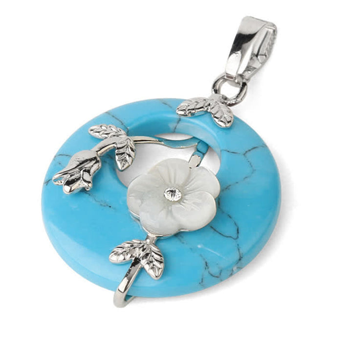 Kette Amethyst Grünaventurin Blume – Heilung & Harmonie – Bild 25 – Türkis Anhänger Blume Silber Naturstein Kette elegant Schmuck