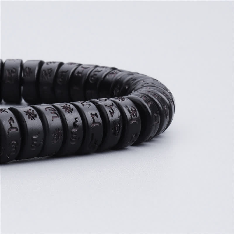 Armband Kokosnuss Perlen "Om Mani Padme Hum" Mantra