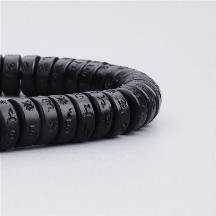 Armband Kokosnuss Perlen "Om Mani Padme Hum" Mantra