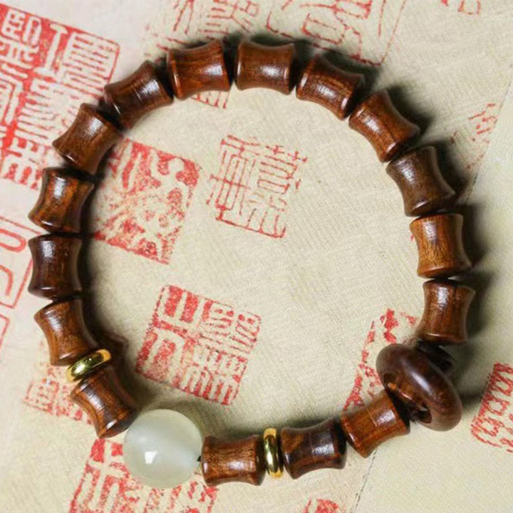 Armband Sandelholz Rosenholz Bambus – Frieden – Bild 4