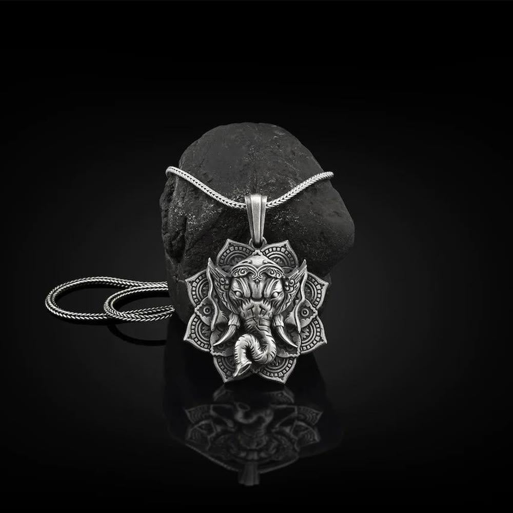 Ganesha Elefant Kette Zinn Schutz Glücksbringer