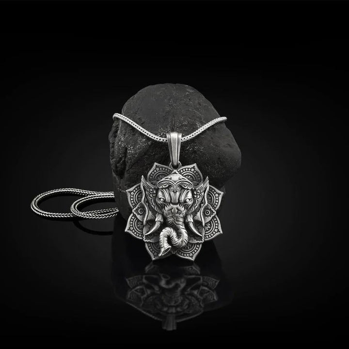 Ganesha Elefant Kette Zinn Schutz Glücksbringer