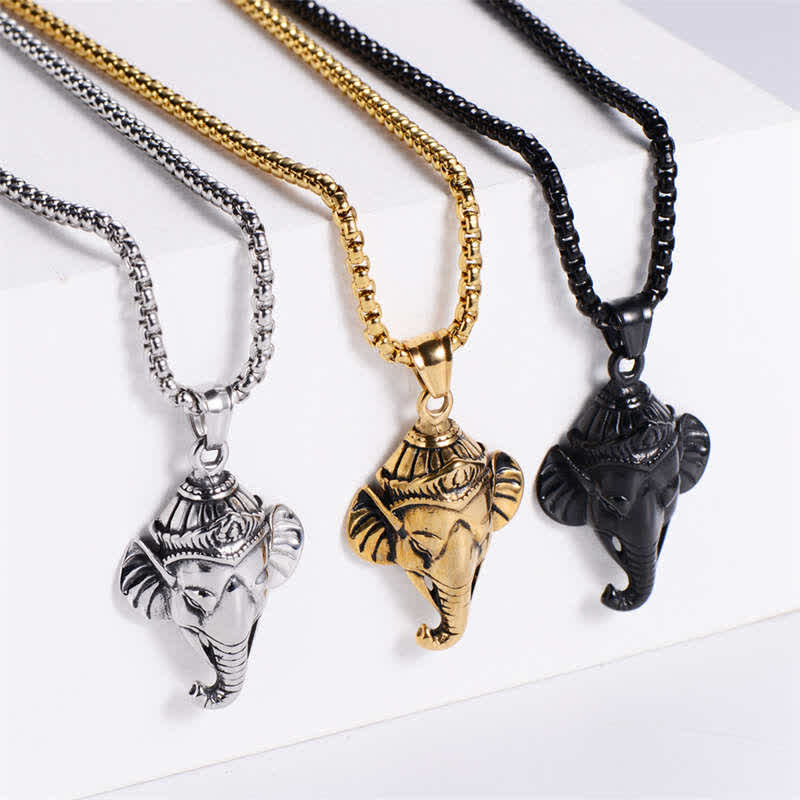 Ganesha Kette Multicolor Titanstahl Schutz