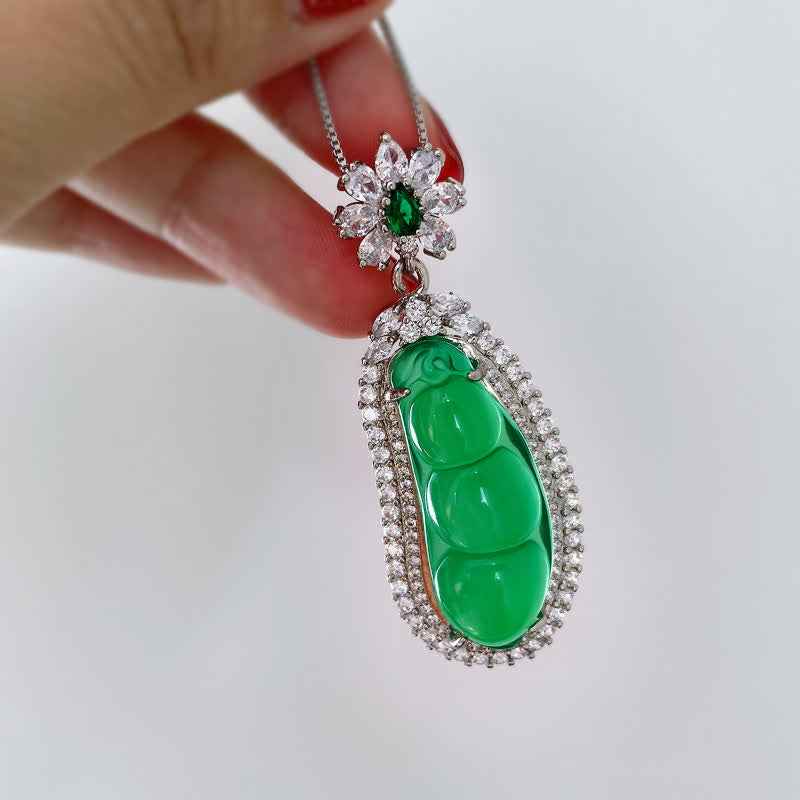 Anhänger Jade Glücksquant Eleganz Grün