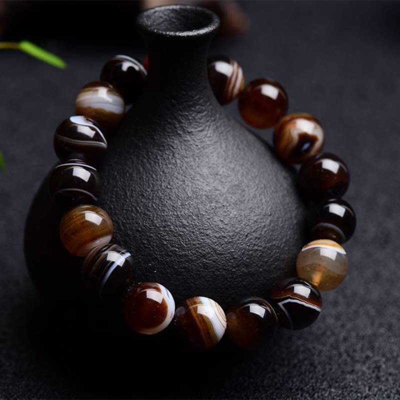 Armband Onyx – Glück Energie braune Tigerauge Perlen elegantes Design