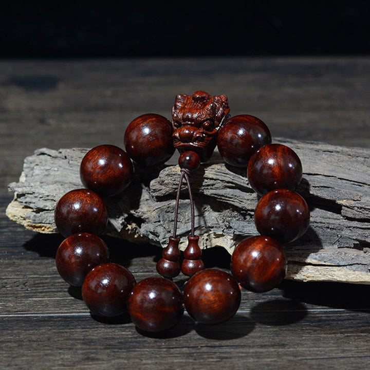 Armband Drache Sandelholz – Schutz & Kraft