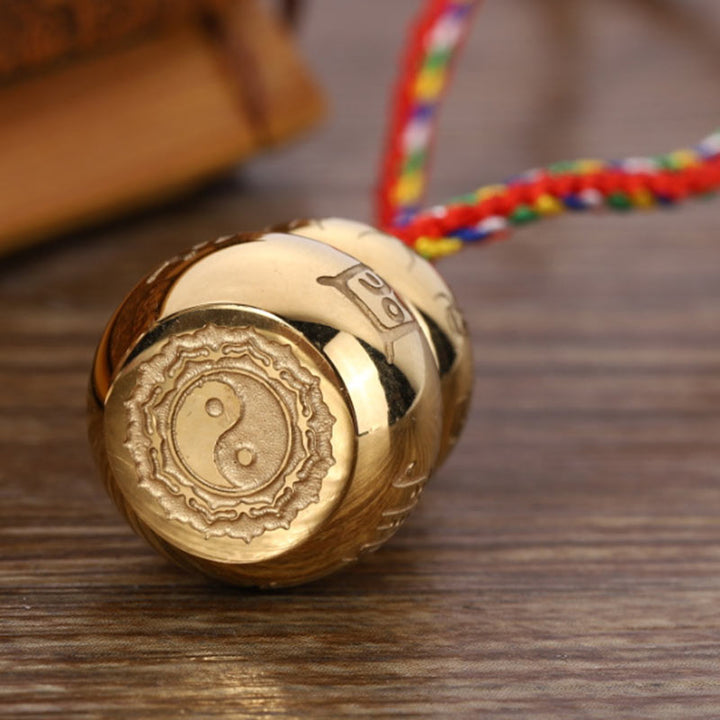 Kette Titanium Yin Yang Tibet Harmonie Messing Anhänger