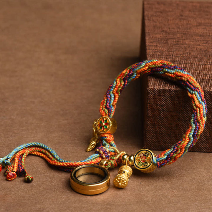 Armband Om Mani Padme Hum - Reinkarnation & Glücksknoten