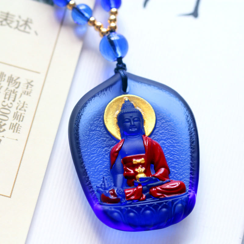Anhänger Kette Liuli-Kristall Buddha | Zen Spirit