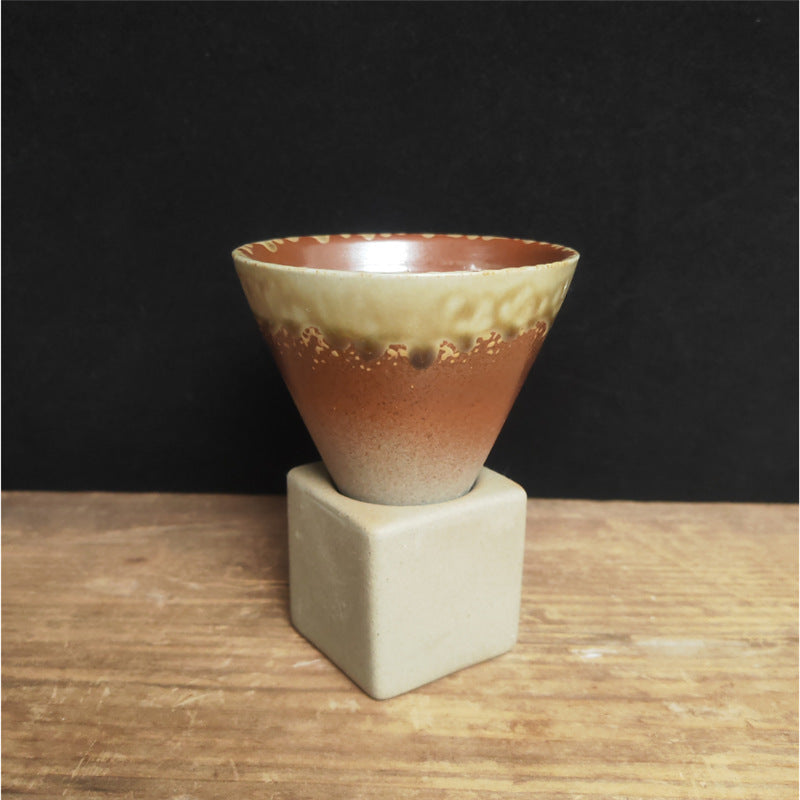 Teetasse Mit Untertasse (210) Vintage Keramik 200ml Beige Braun