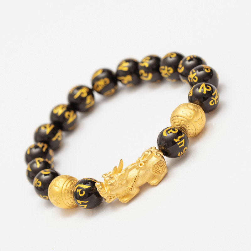 Armband Obsidian Pixiu – Wohlstand