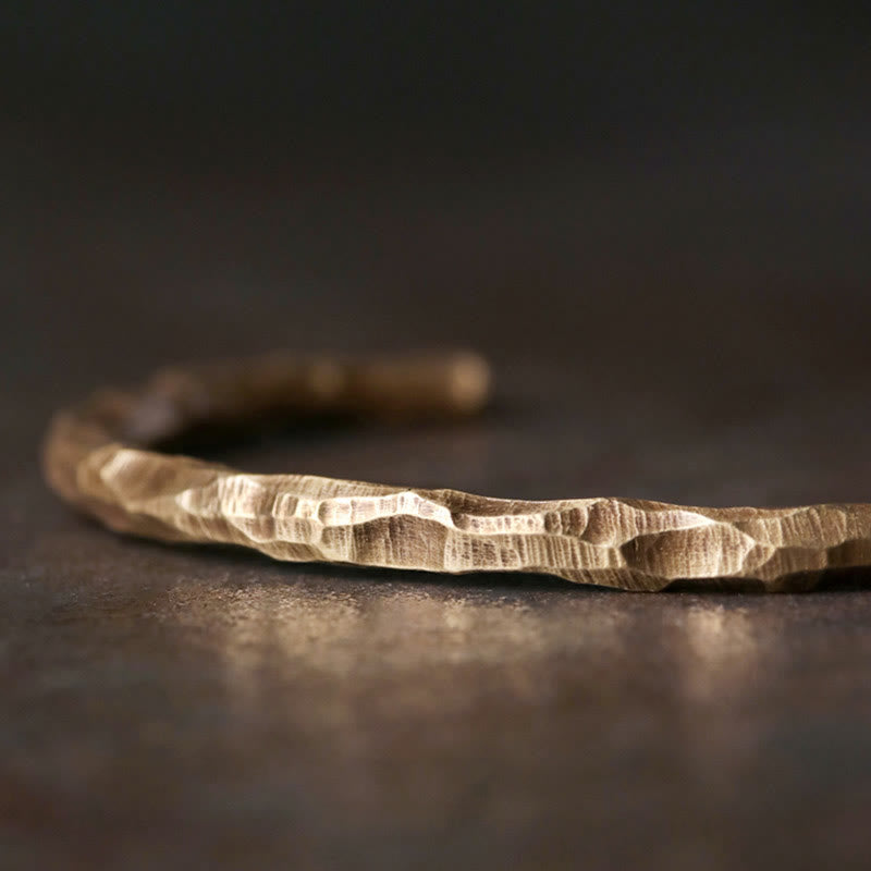 Kupfer Armband mit strukturierter Oberfläche Glück und Energie Schmuck