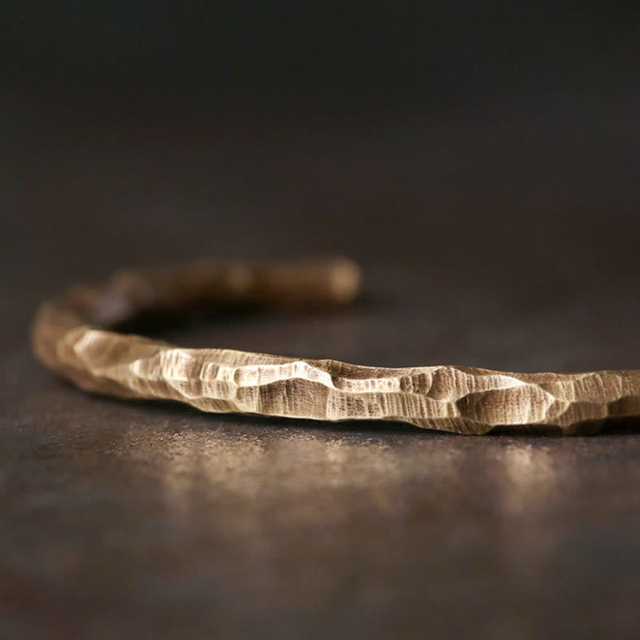 Kupfer Armband mit strukturierter Oberfläche Glück und Energie Schmuck