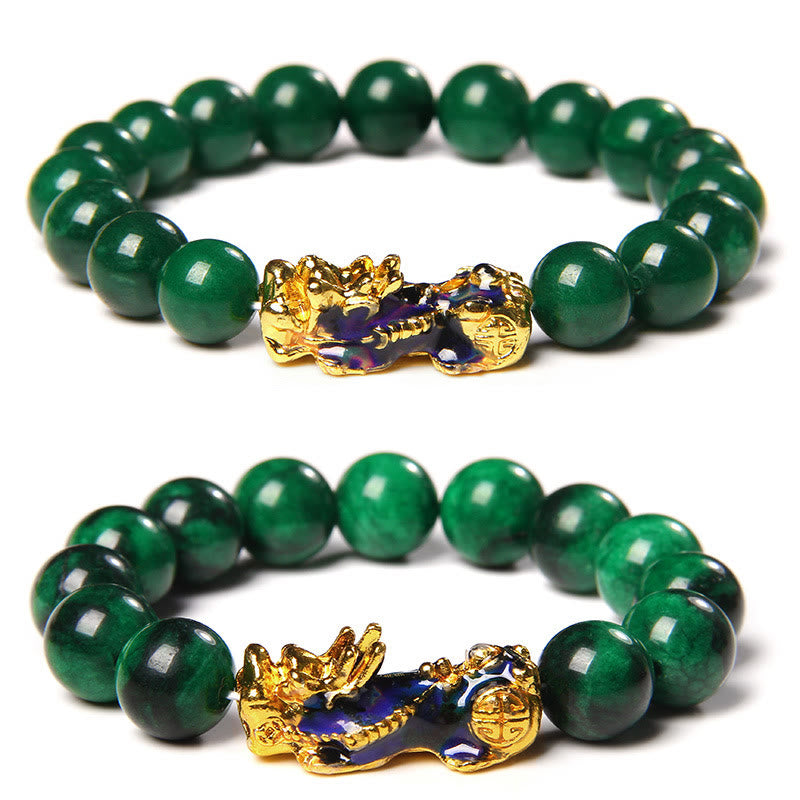 Armband Pixiu Jade "Wohlstand Schutz Glück"