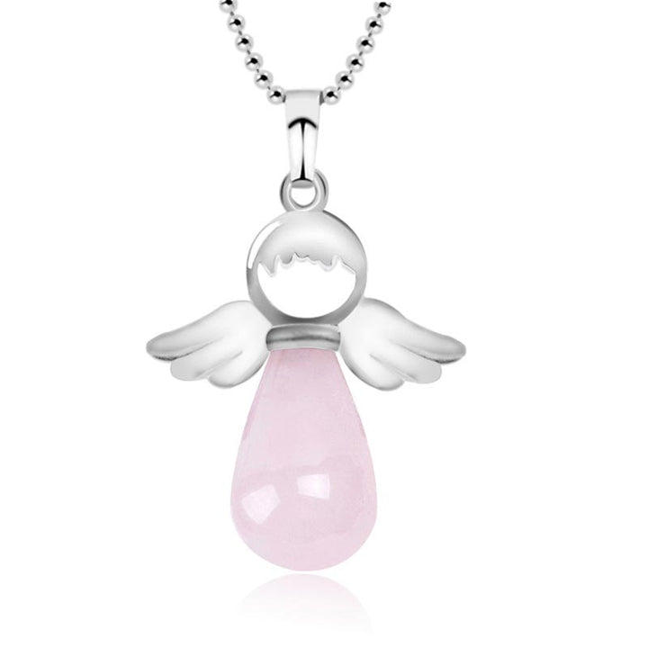 Kette Kristall Engelsflügel – Glück & Segen – Bild 12 – Kette Kristall Engelsflügel rosa Quarz Anhänger Glück Segen