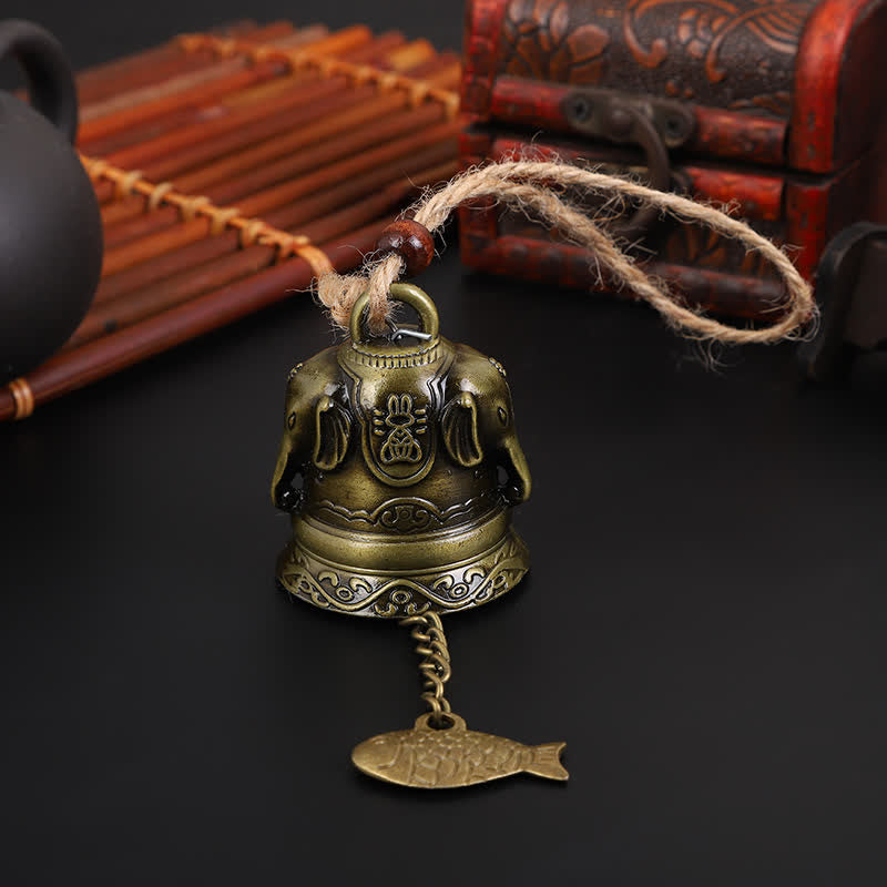 Außergewöhnliche Windspiele Koi Buddha Elefant